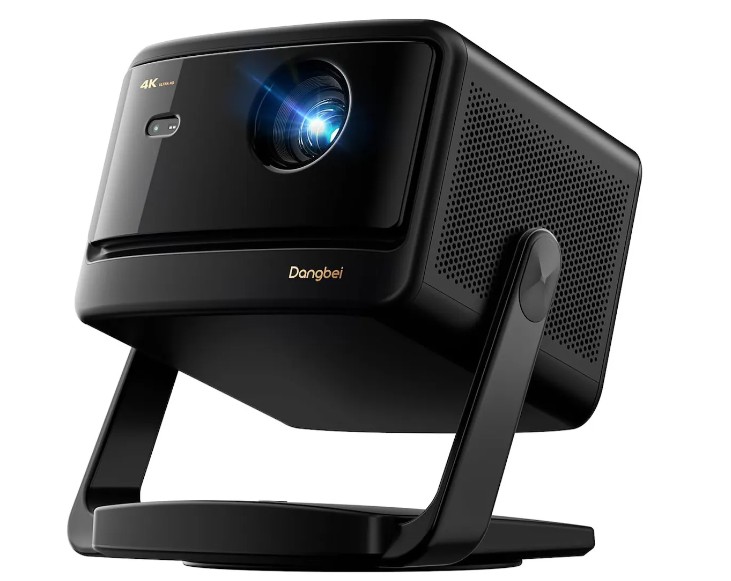 Dangbei 4K laser projector with adjustable stand and built-in speakers